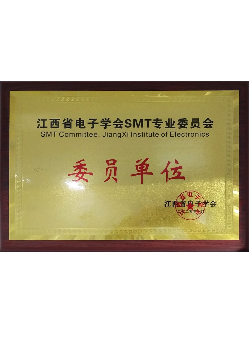 江西省电子学会 SMT 专业委员会事业单位证书